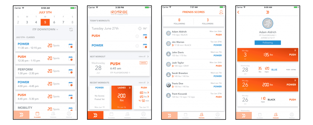 Iron Tribe Fitness App - built by Airship